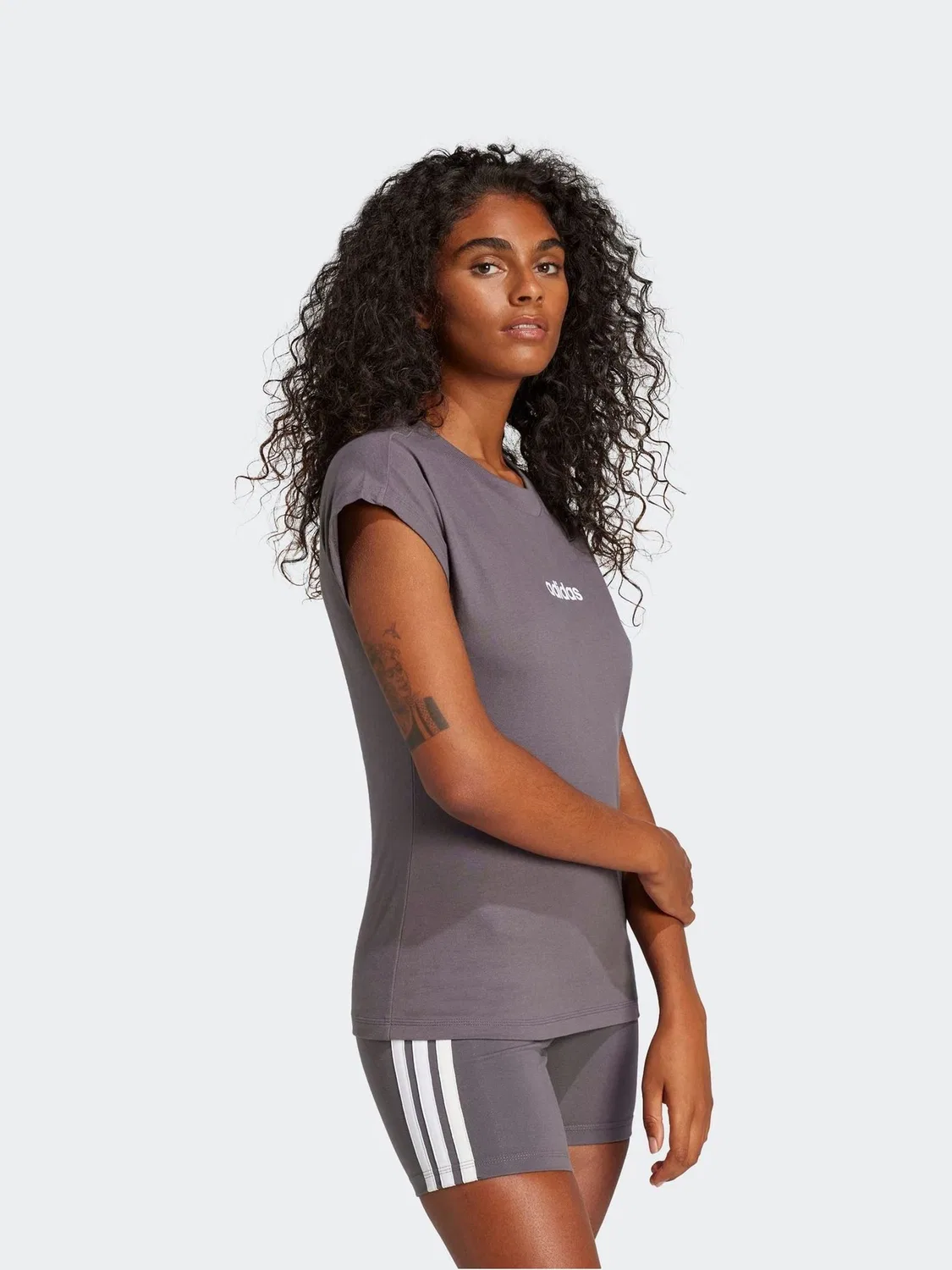Футболка с круглым вырезом adidas Essentials, Dark Grey — фото 4