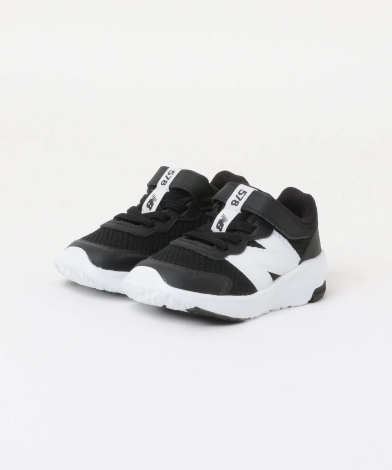 Детские кроссовки с липучкой и шнурком 578 New Balance, Black