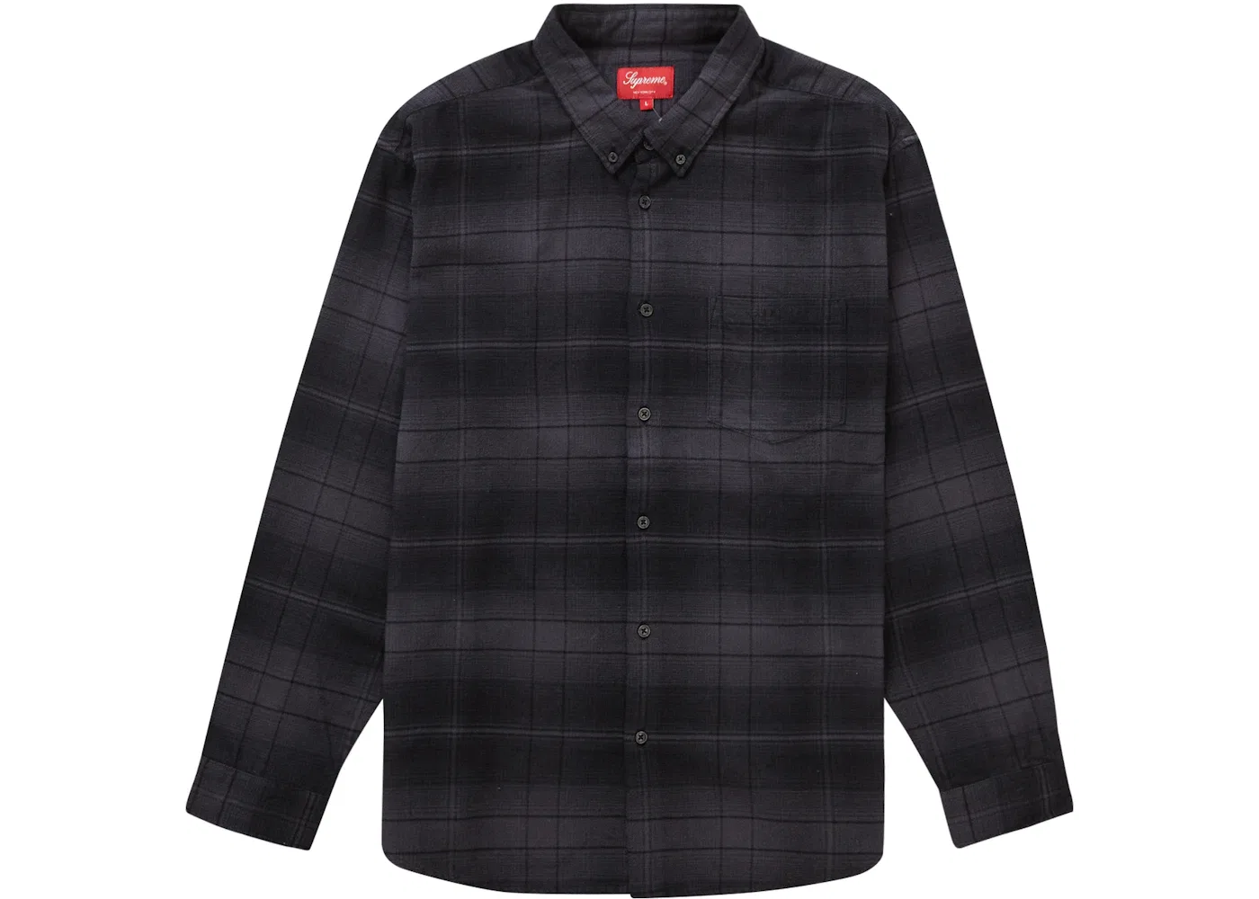 Мужская фланелевая рубашка с принтом Shirt (SS23) Supreme, Black