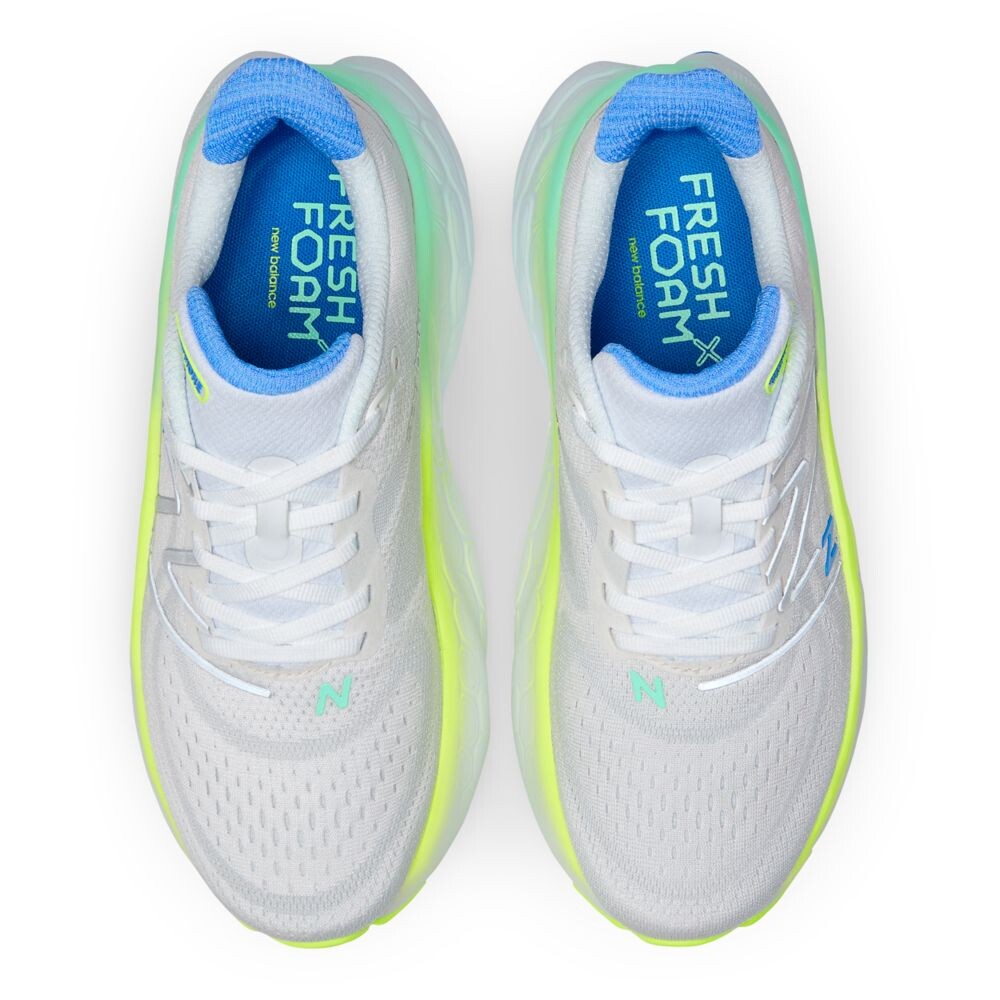 Кроссовки New Balance Fresh Foam X More v4, белый/синий/зеленый — фото 4