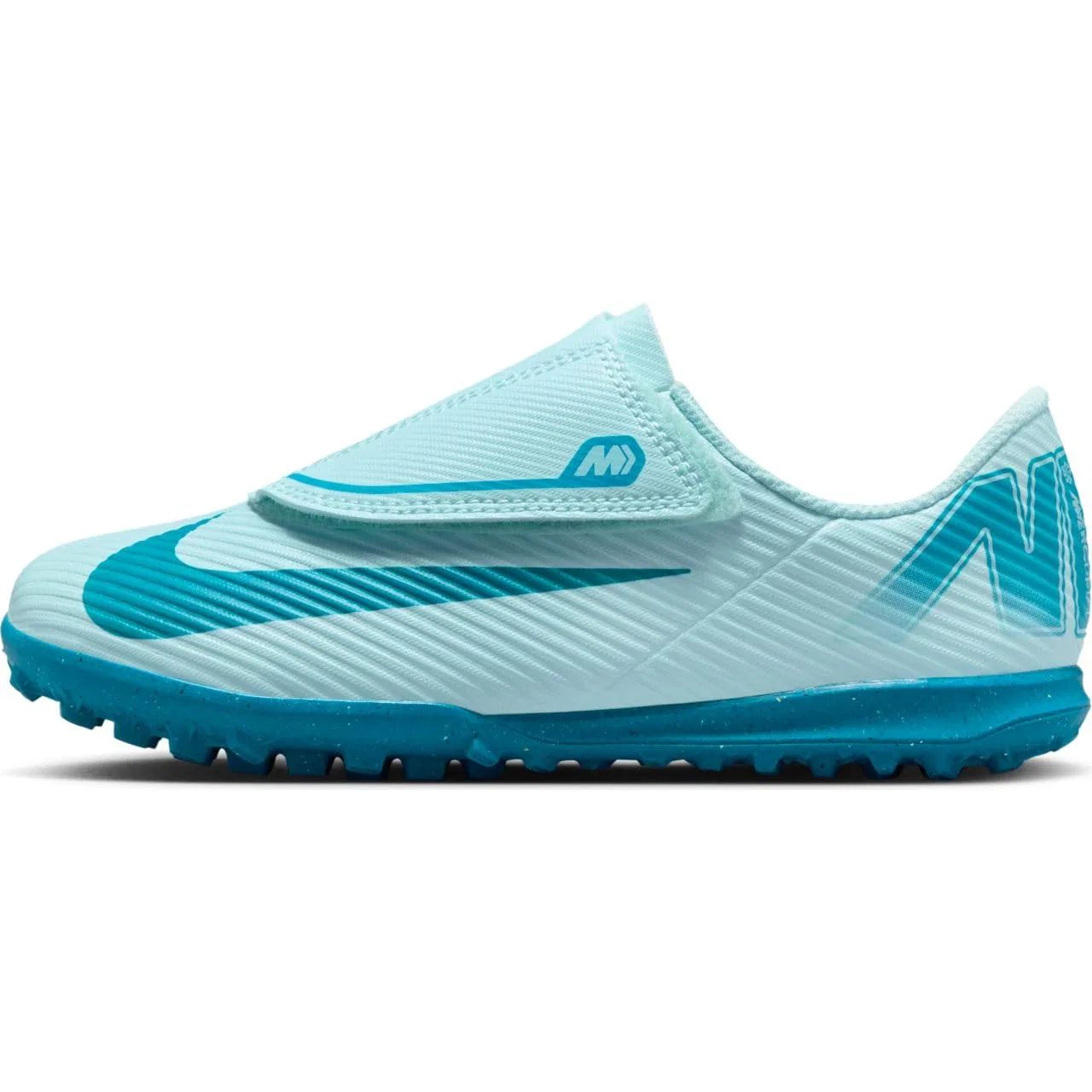 Детские кроссовки для мальчиков с липучкой Jr Vapor 16 Club TF PS (V) NIKE, Glacier Blue Blue Orbit