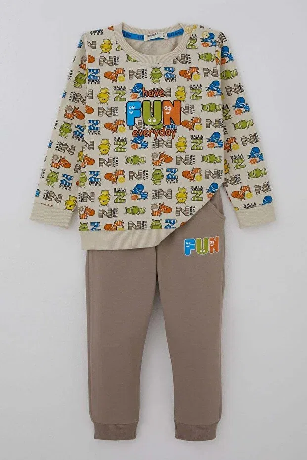 Детский спортивный комплект с принтом Zebra Adventure Breeze, Stone