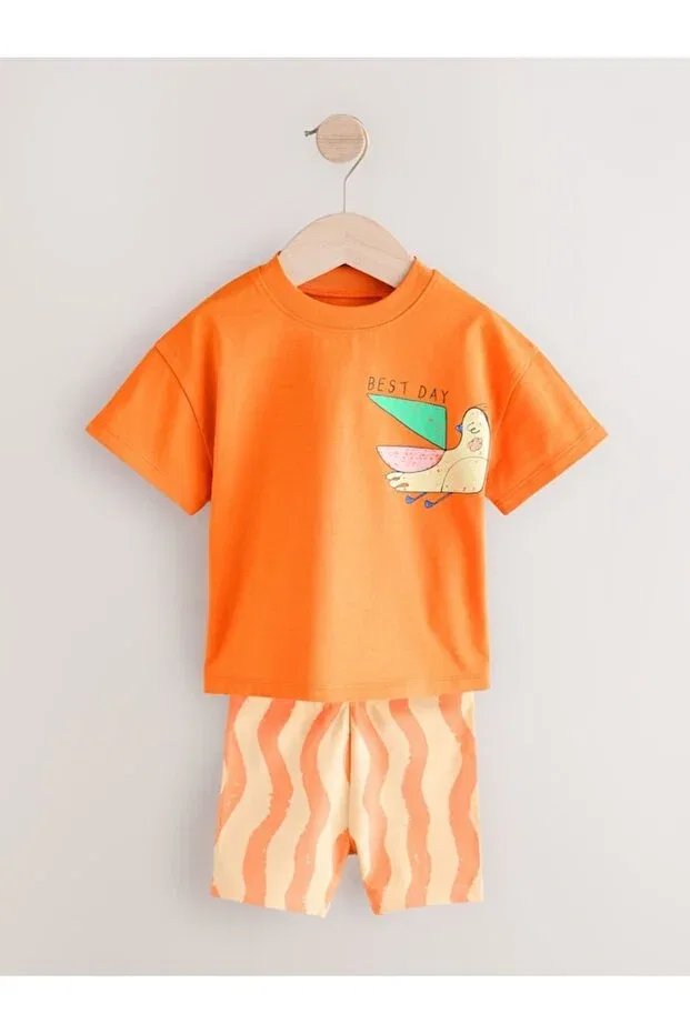 Детский комплект из футболки и леггинсов с принтом Next Baby, Multicolor — фото 3