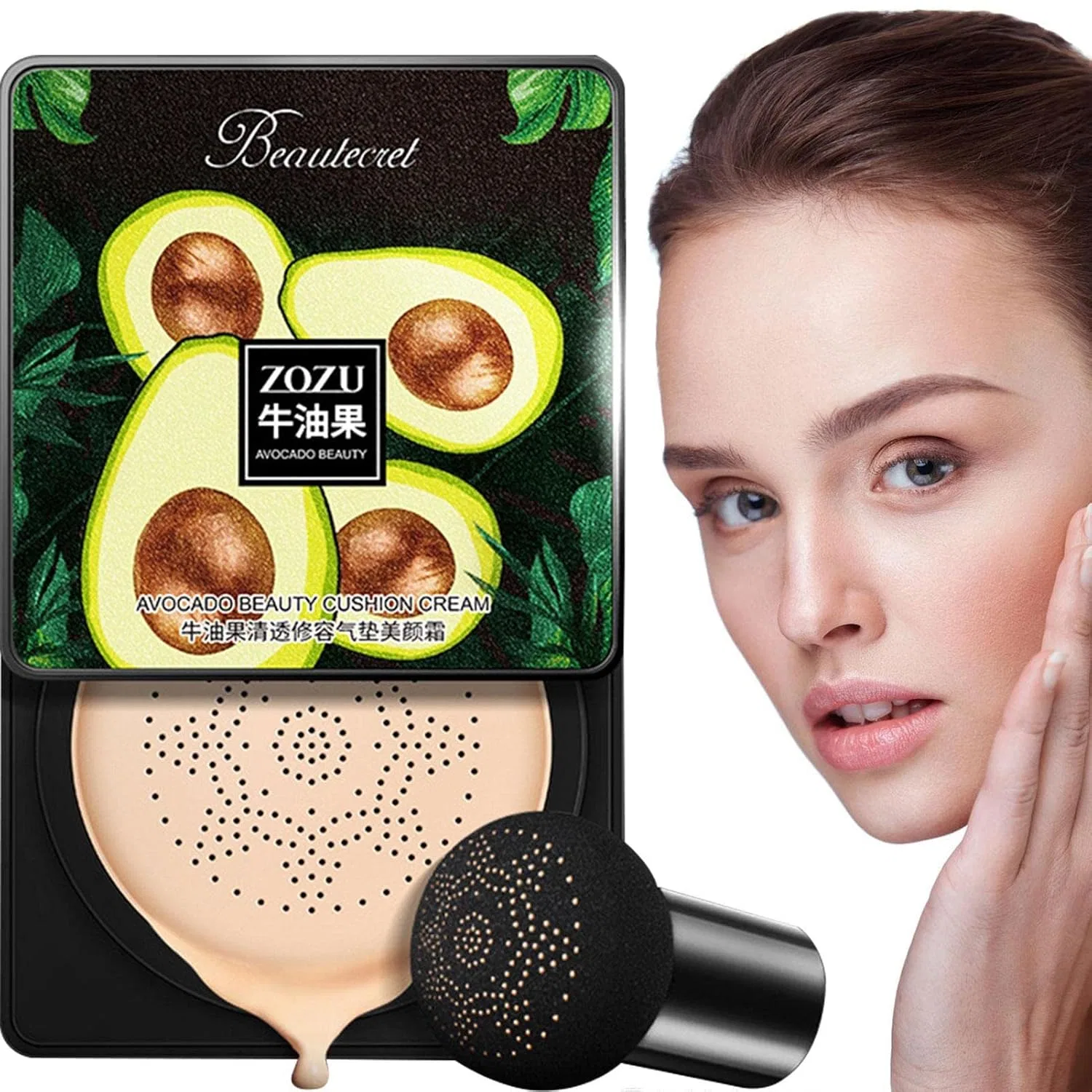 CC Cream Mushroom Air Cushion Foundation, Yulokdwi, 20 г, 02 — фото 4
