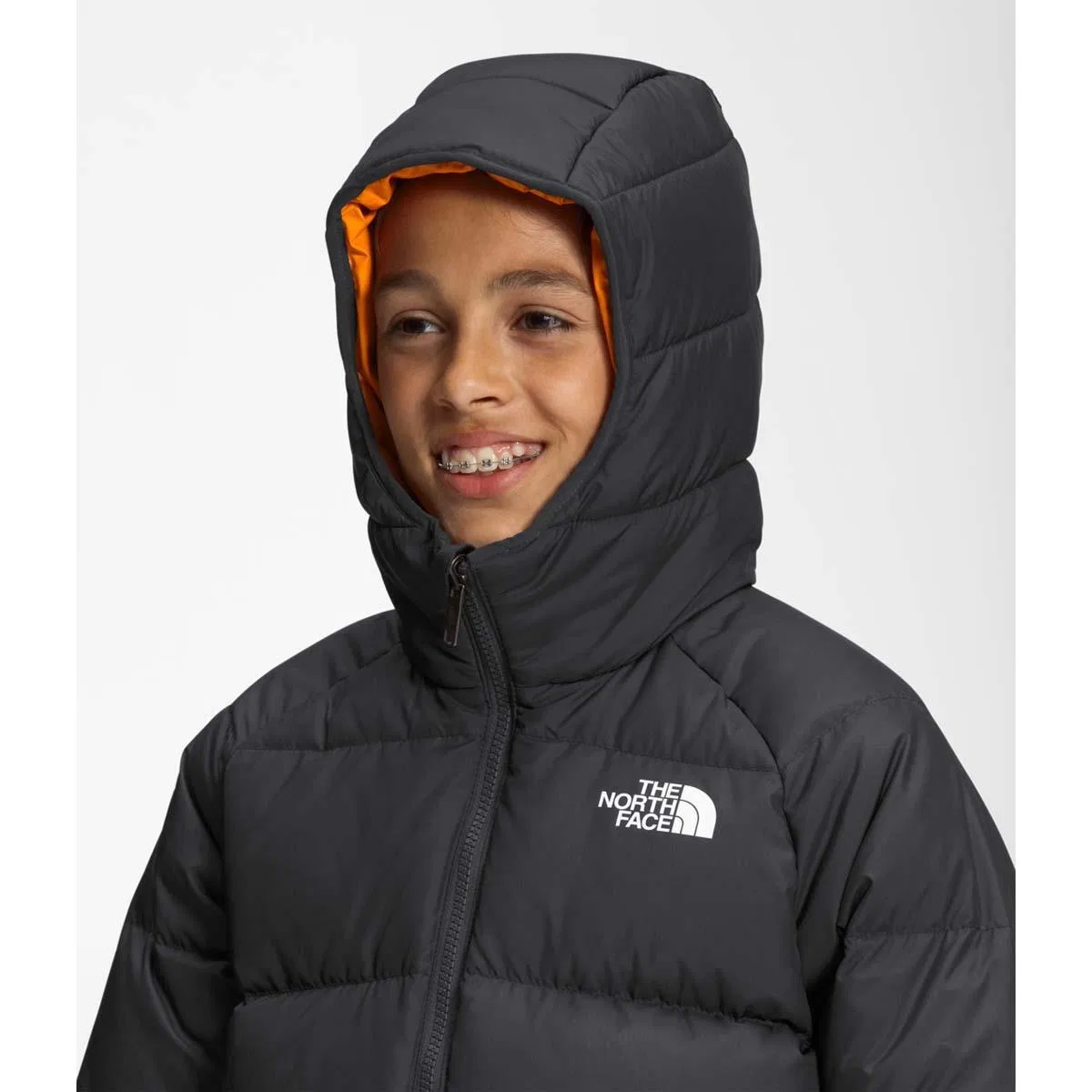 Куртка-пуховик утепленная с капюшоном, двусторонняя The North Face, Asphalt Grey — фото 4