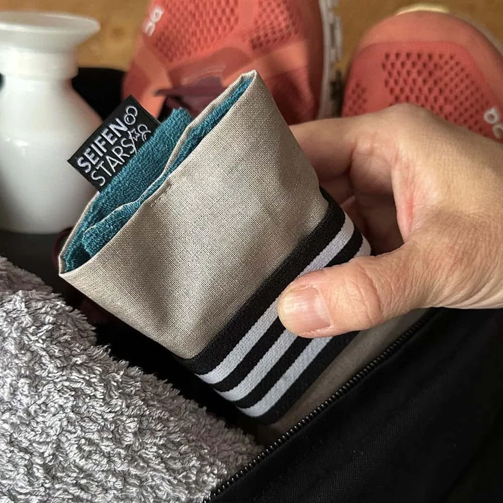 Набор для душа Travel Lavender, SEIFEN STARS, с мылом Nicama Lavender Lime и мыльницей, 100 г, Beige/Petrol — фото 3