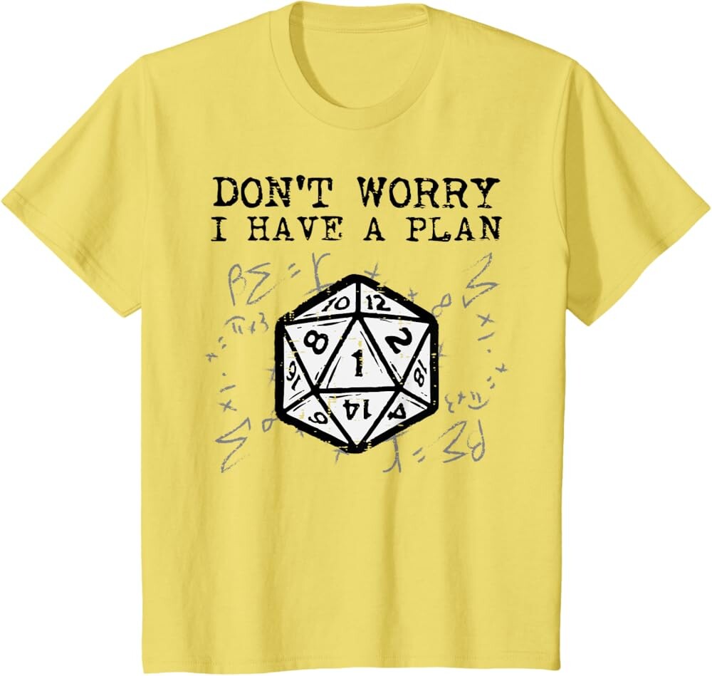 

Детская футболка RPG Gamer Dont Worry I Have Plan, желтый