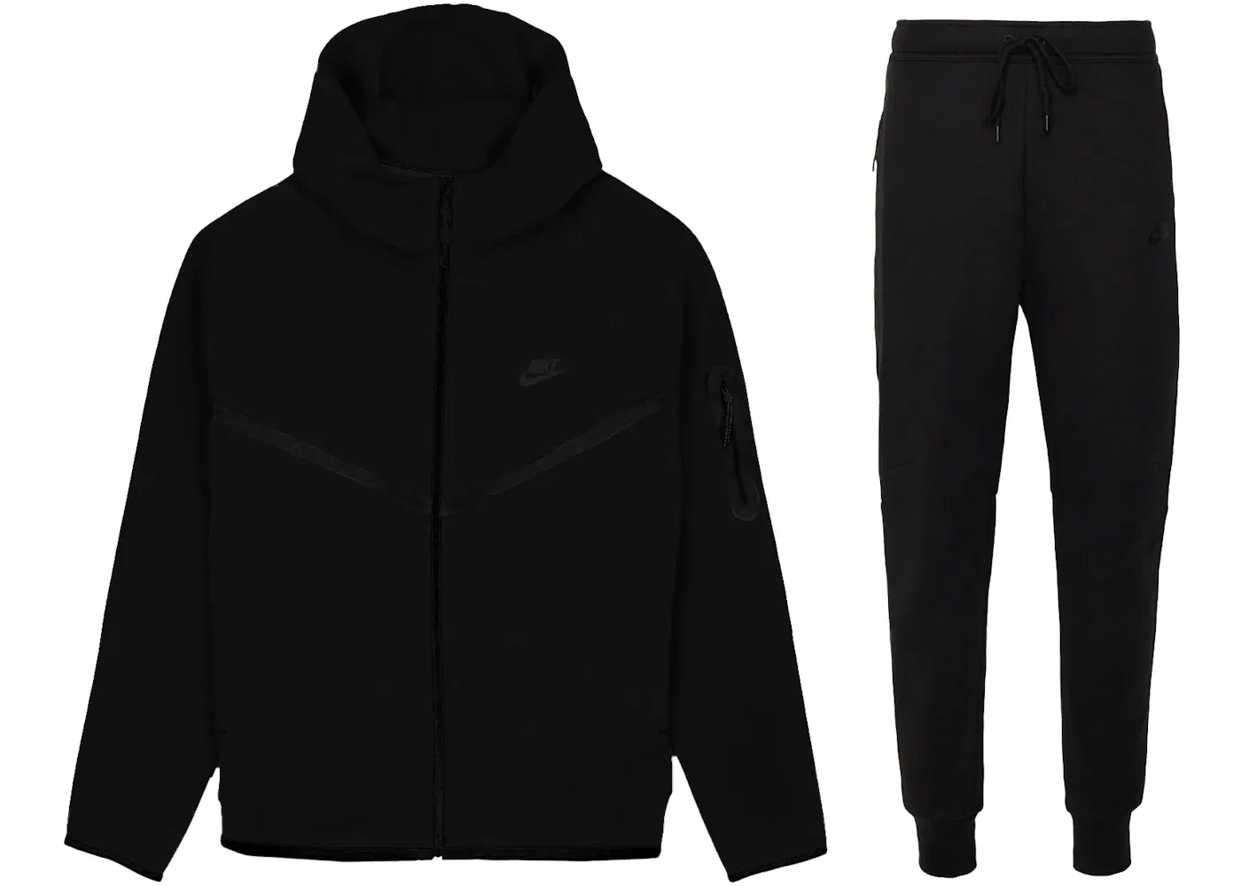Мужской комплект с принтом Nike Tech Fleece Windrunner Full Zip Hoodie & Pant Set Nike, Black/Black