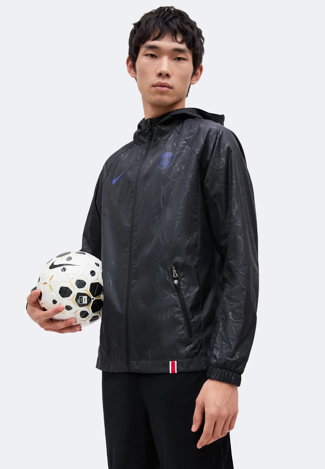 Псж - ветровка Nike Performance, Black/Old Royal — фото 4