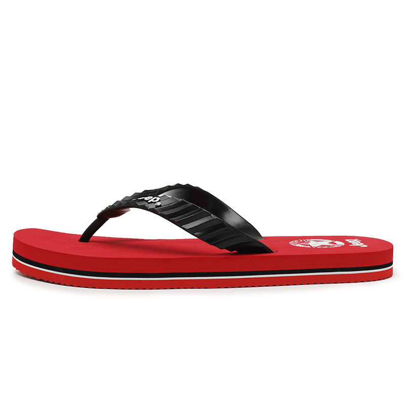 

Jeep Мужские красные шлепанцы с защитой от запаха, износостойкие и нескользящие