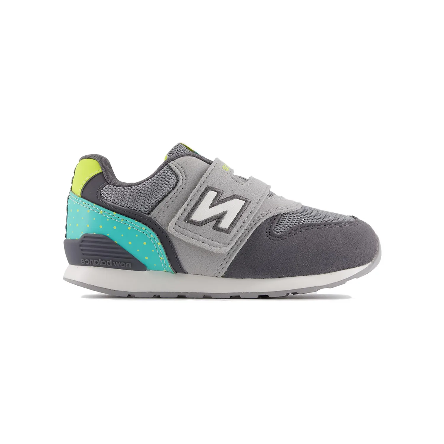New Balance Серые низкие кроссовки для малышей — фото 3