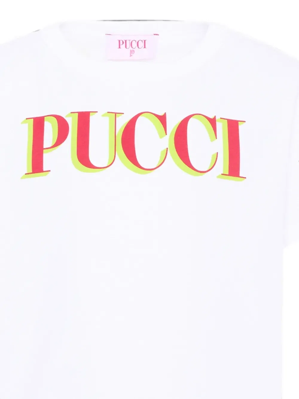 Футболка из хлопка с логотипом Pucci Junior, белый — фото 3