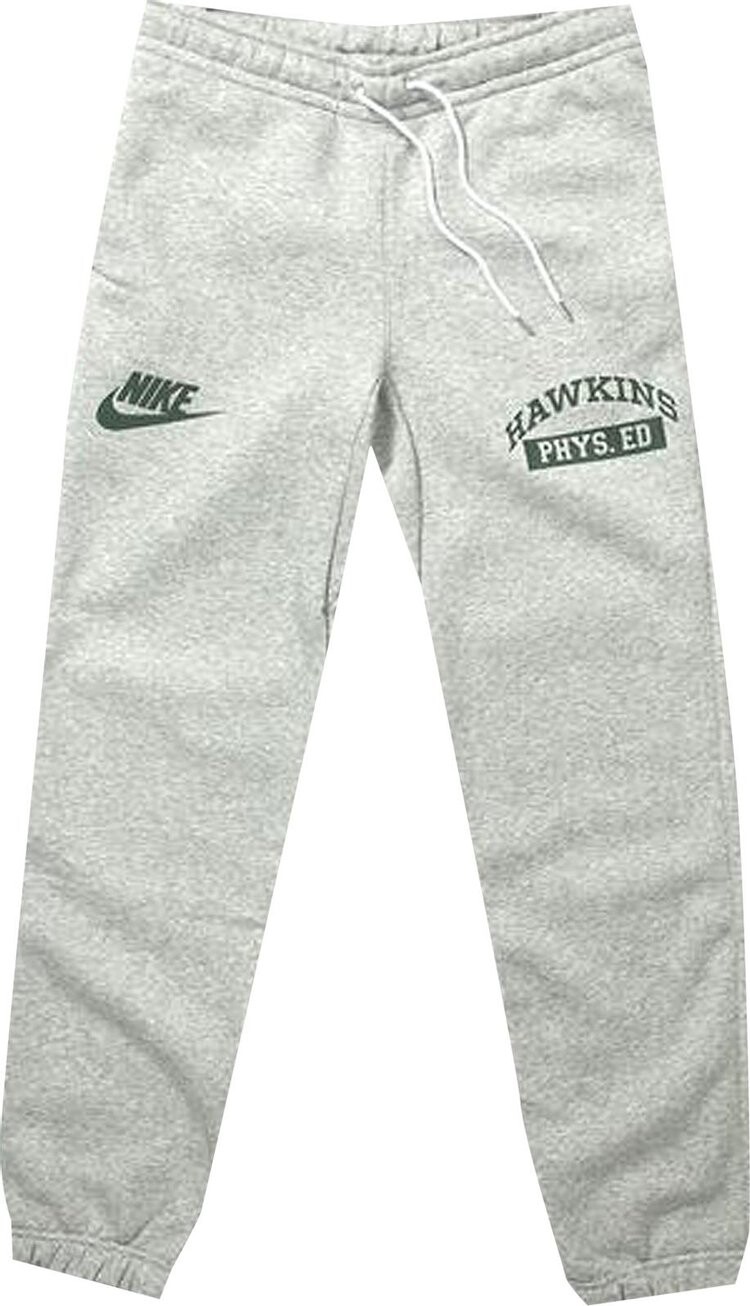 

Спортивные брюки Nike x Stranger Things Hawkins High Sweatpant 'Dark Grey/Fir/White', серый