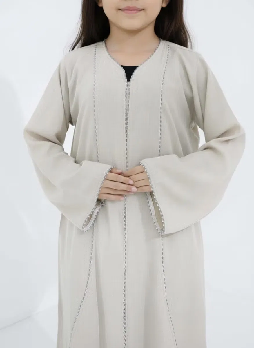 Абая детская с кружевом Melange Msquare Fashion, бежевый — фото 3