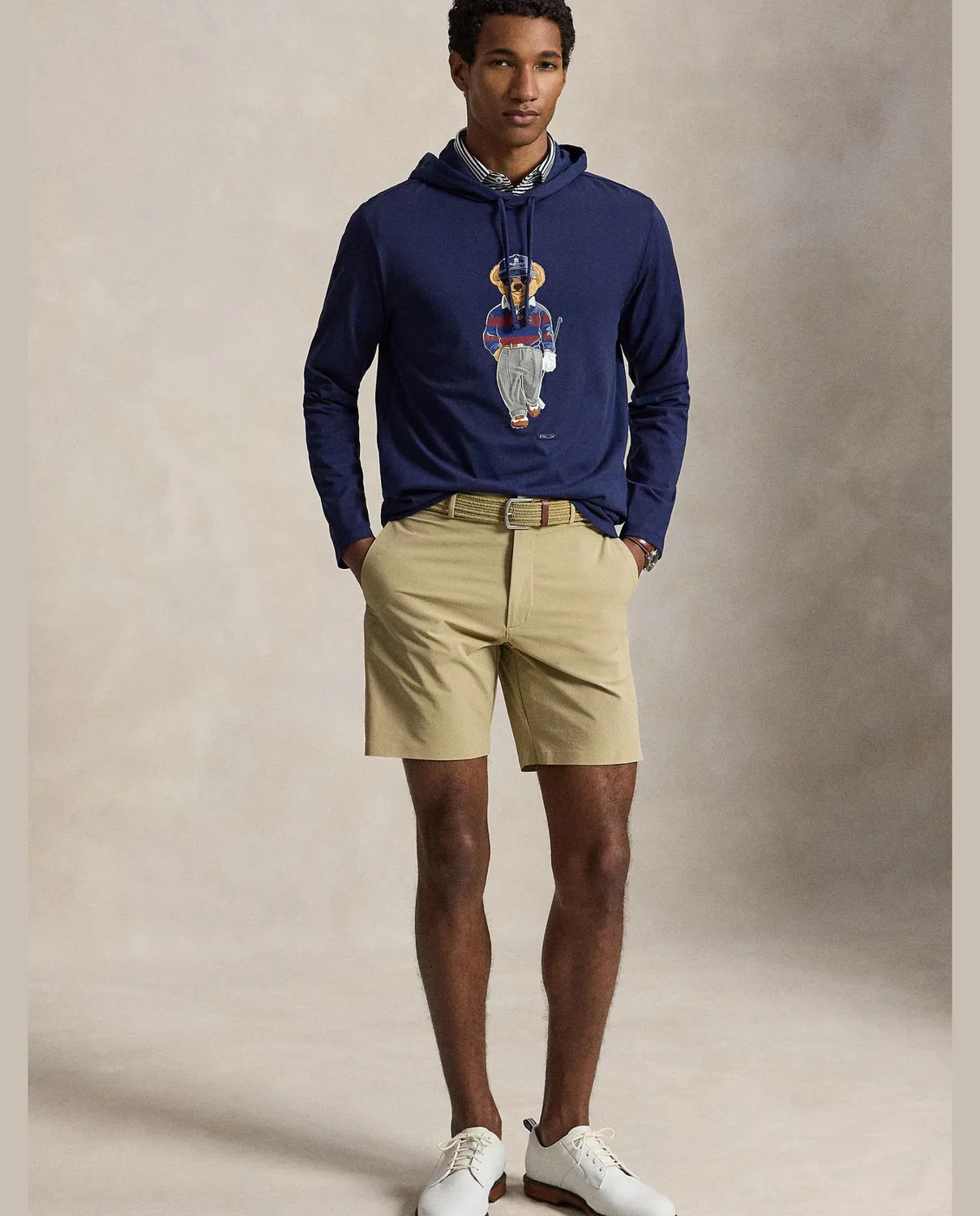 Мужская толстовка с капюшоном, Polo Bear, Ralph Lauren, темно-синий — фото 4