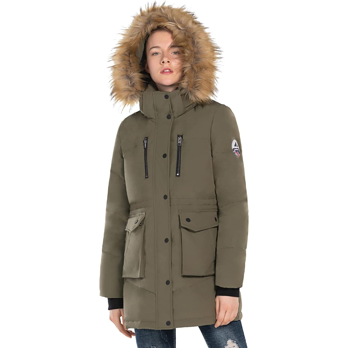 

Пуховик Extreme Pop Goose Down Womens, хаки/бежевый