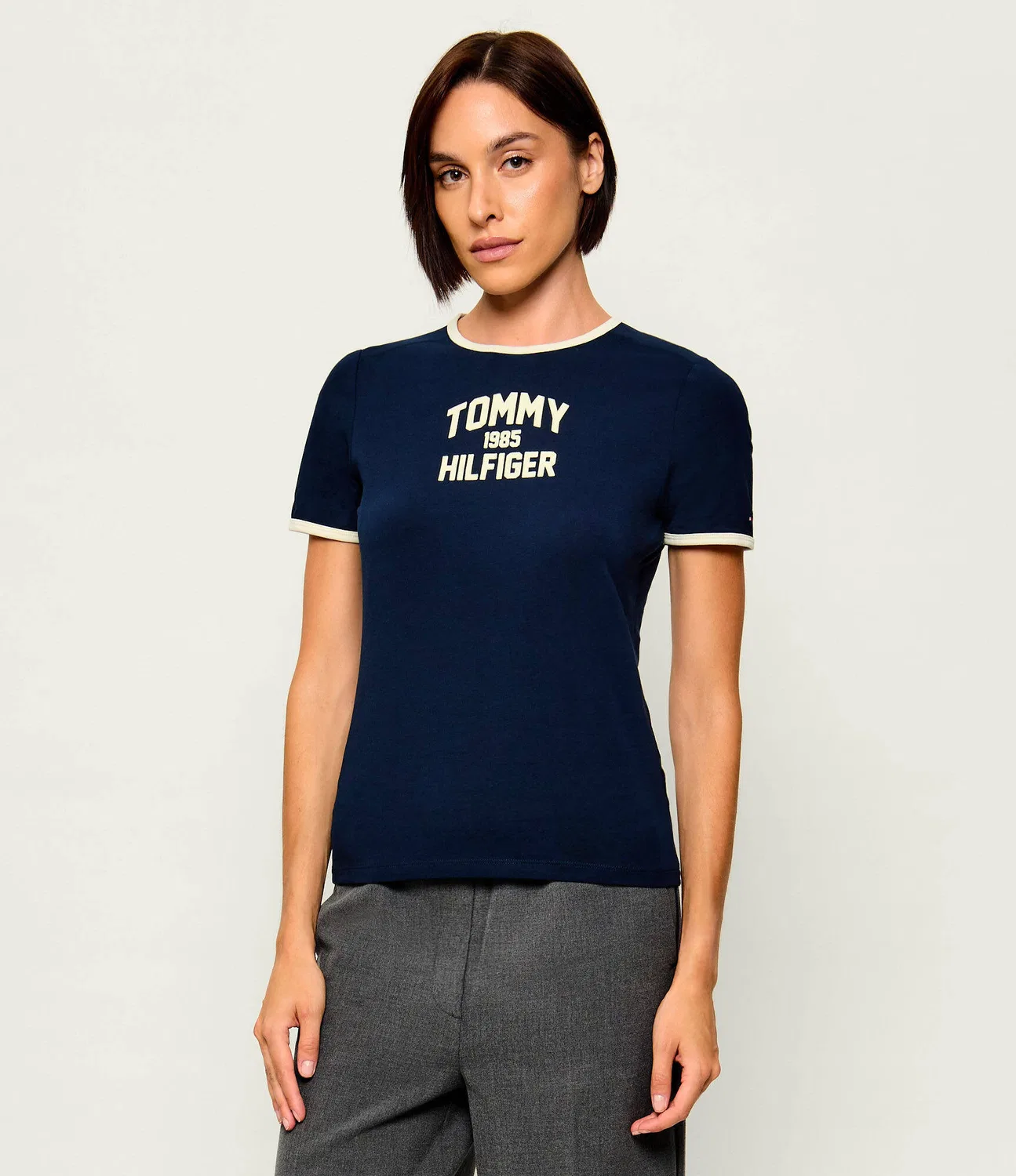 Футболка женская с длинным рукавом Tommy Hilfiger, темно-синий