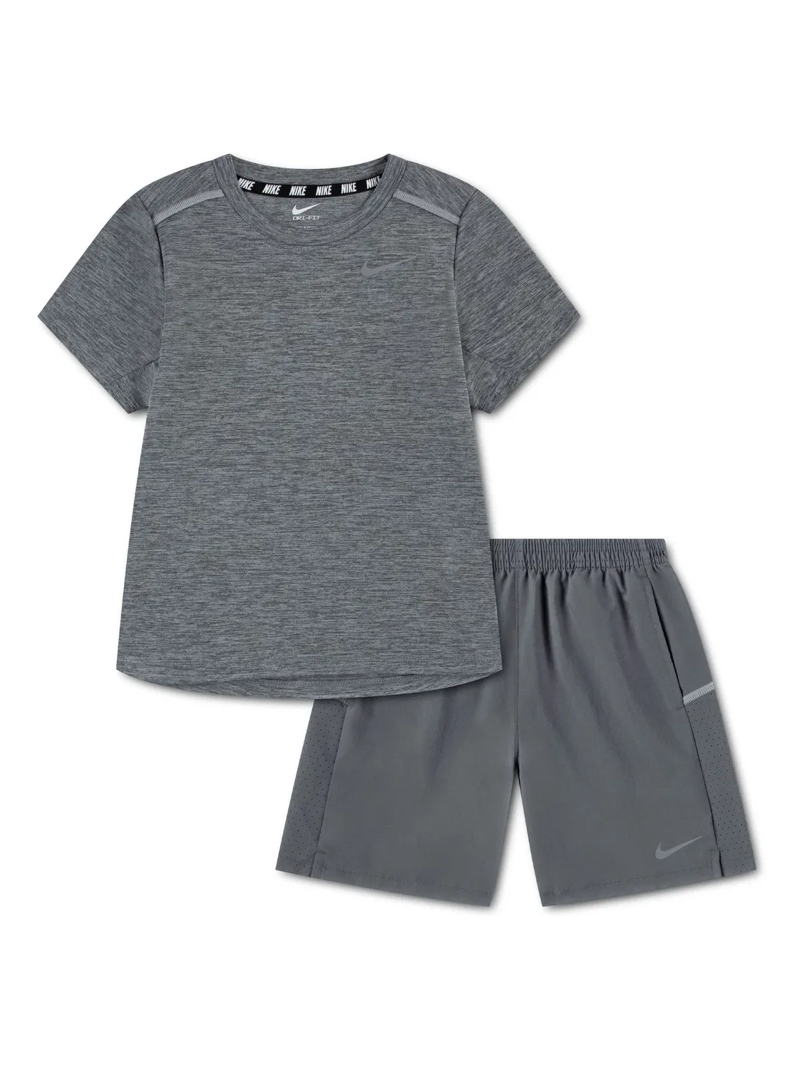Спортивный комплект Nike Dri-FIT Miler Short Set, серый
