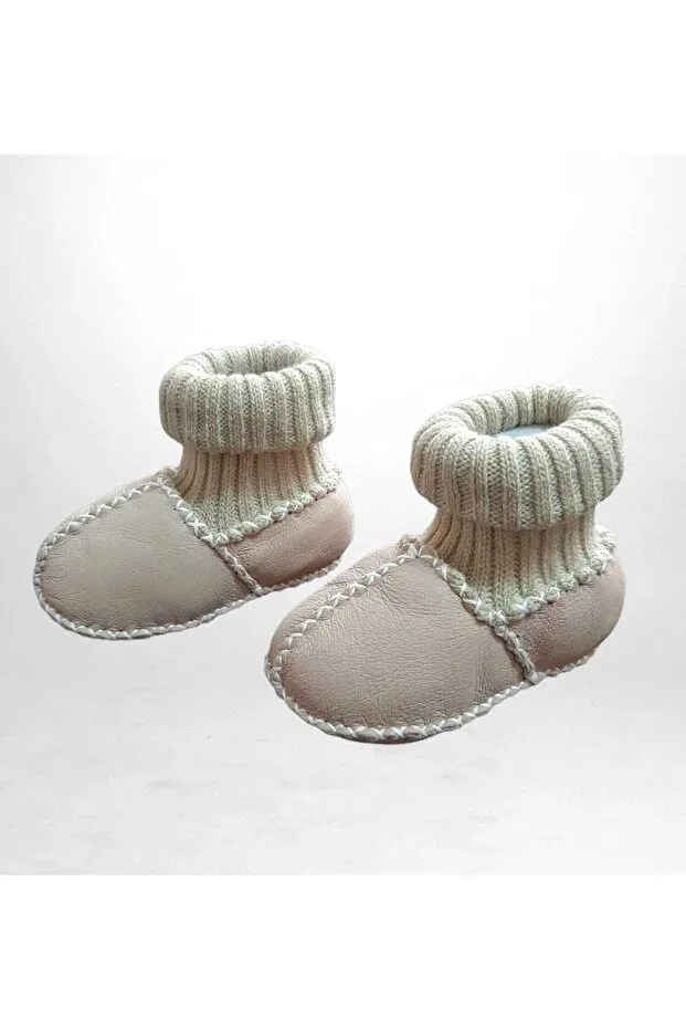 Детские ботиночки для мальчиков и девочек из натуральной кожи Baby Bakkal, M4