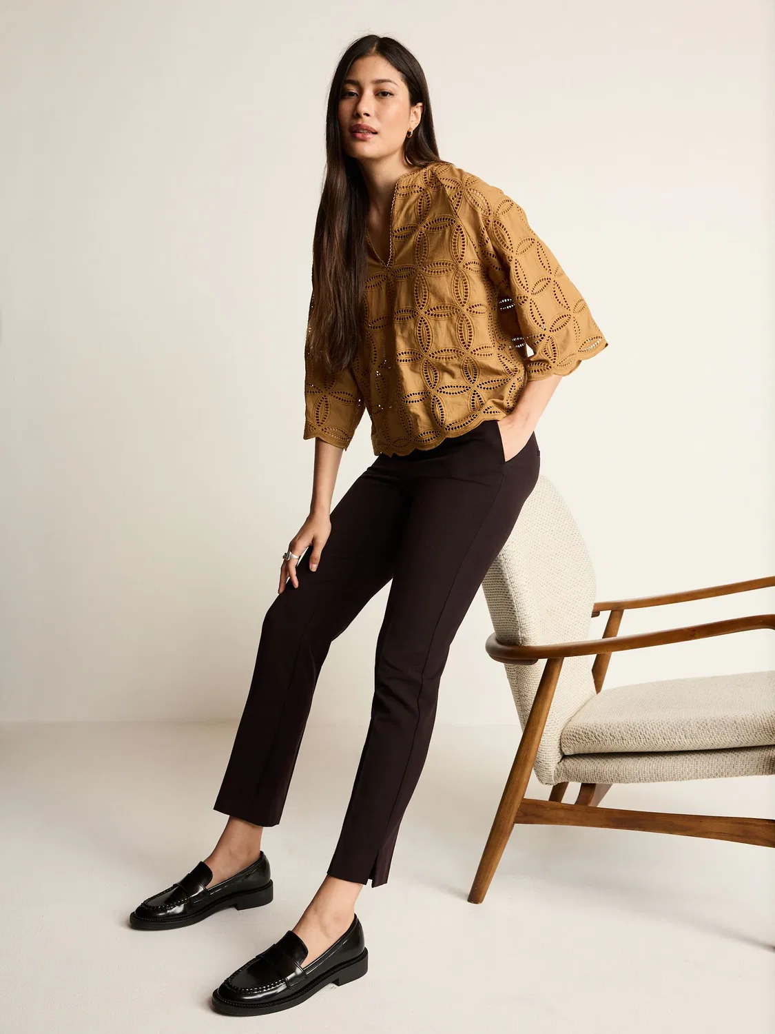 Брюки классические зауженные, Slim Fit Next, черный — фото 2