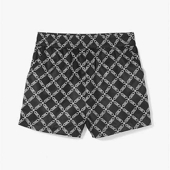 

Шорты Michael Kors Kids Empire Logo Print Woven, черный
