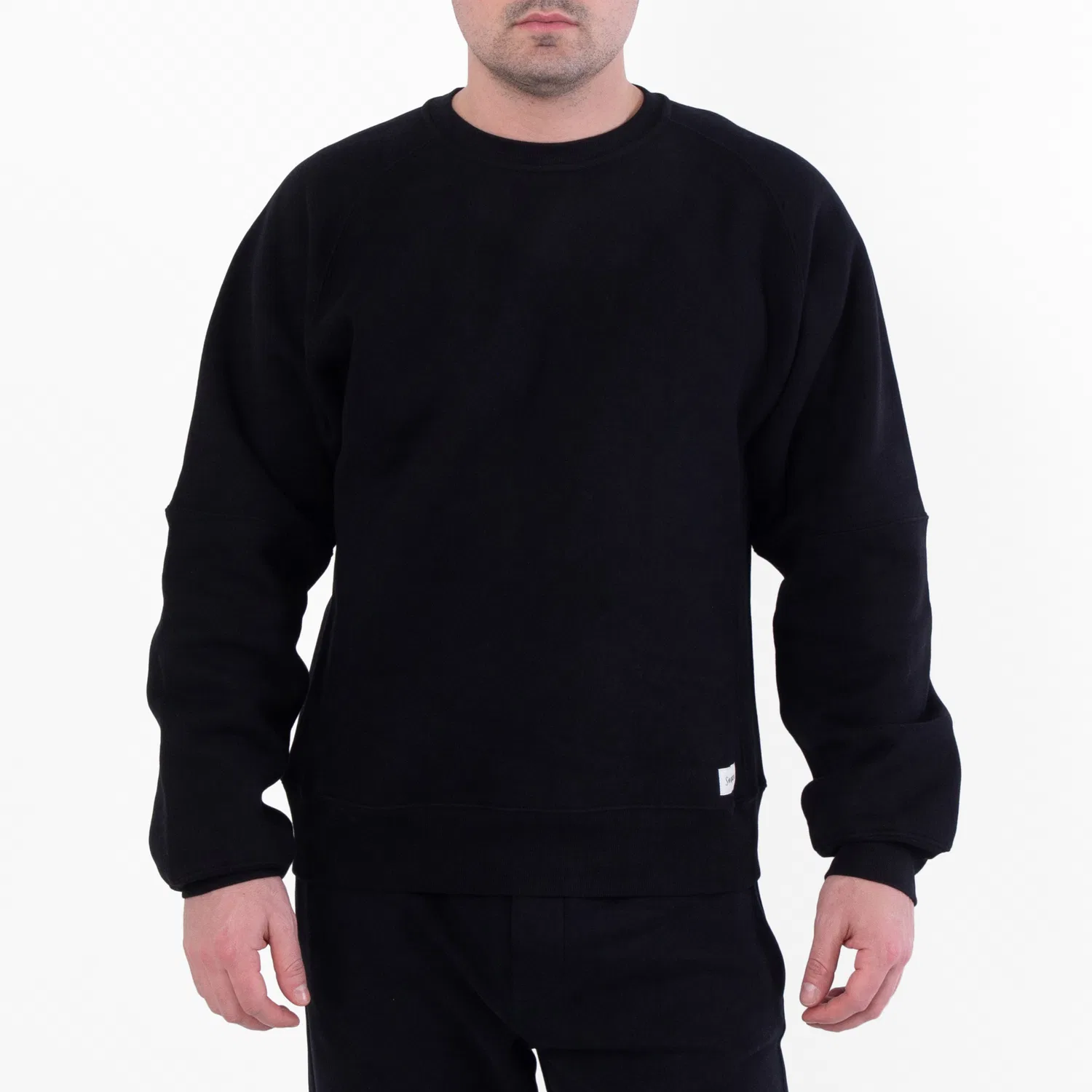 Свитшот оверсайз из хлопка Oversized Cotton Crewneck Sweatshirt Saint Laurent, Black