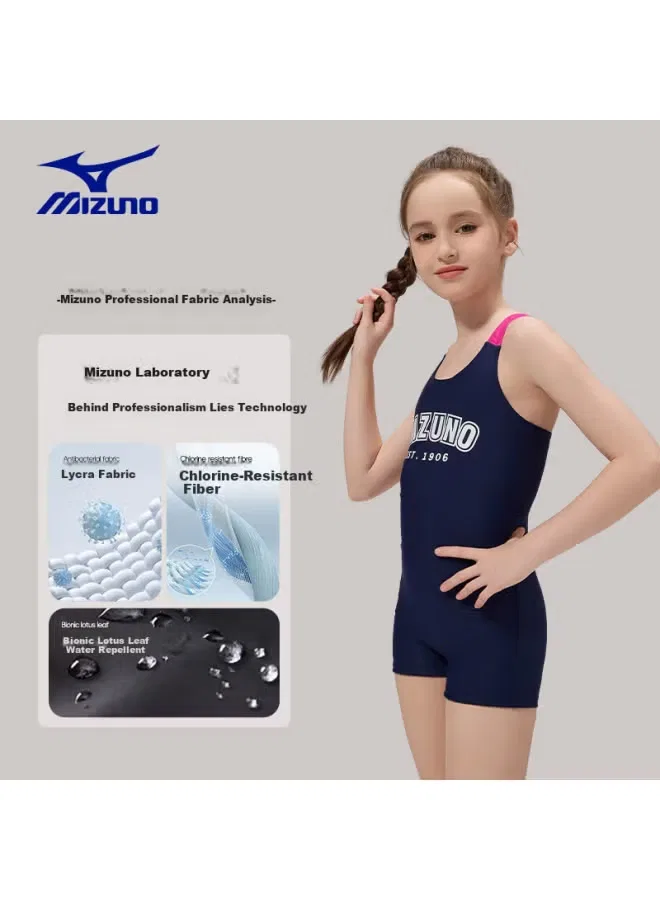 Купальник детский слитный для тренировок Mizuno, синий — фото 2