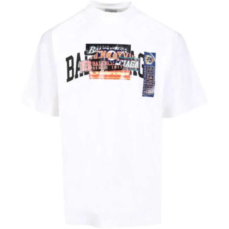 Мужская футболка с круглым вырезом Balenciaga, White
