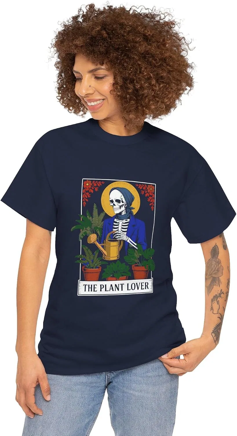 Мужская футболка с принтом Tarot Card Plant Lover Tee, тёмно-синий — фото 4