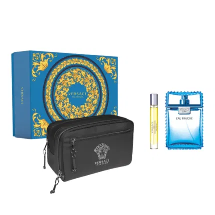 Набор туалетной воды Versace Man Eau Fraiche, 100 мл и 10 мл + сумка