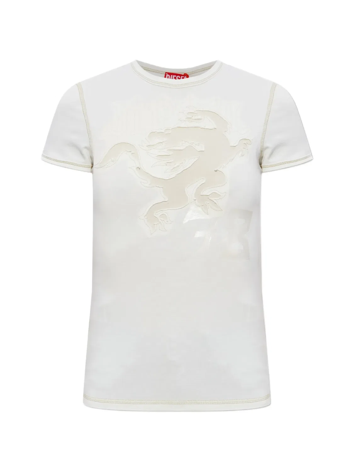 Футболка T-Uncuties-Longer-Aa1 белая Diesel, белый