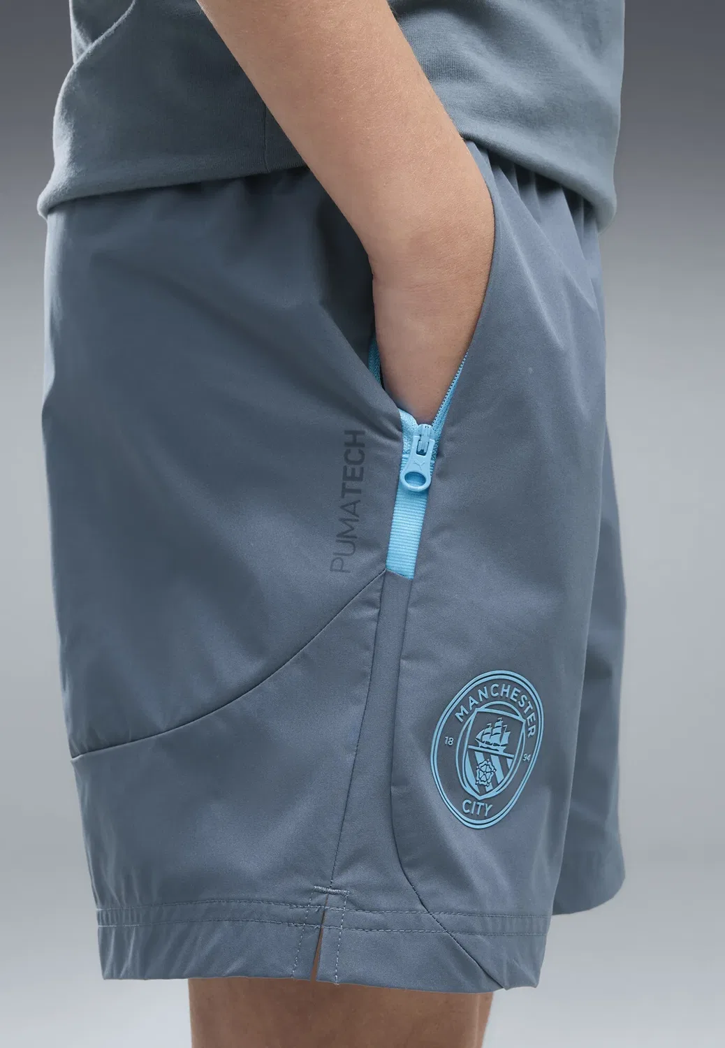 Шорты Manchester City Tech Relaxed Gewebte. Унисекс Puma, Evening Sky-Luminous Blue — фото 4