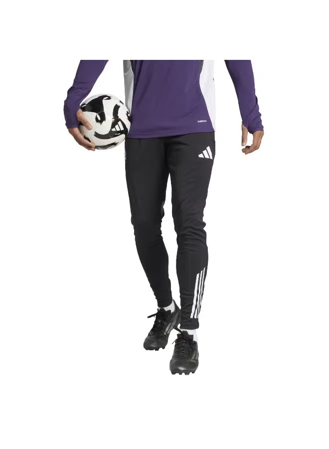 Штаны тренировочные с логотипом Manchester United Adidas, черный — фото 2