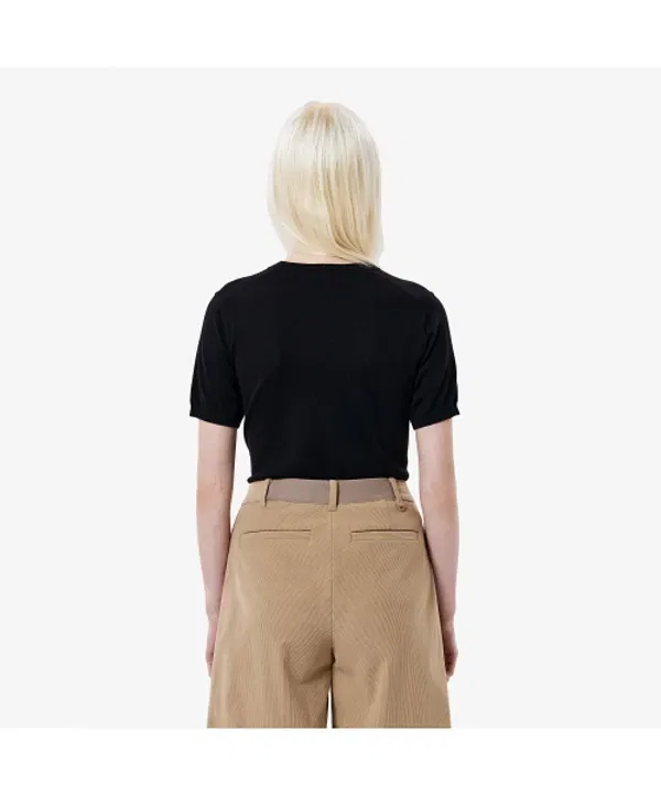 Свитер женский Lacoste 031, из мягкой шерсти, бежевый — фото 3