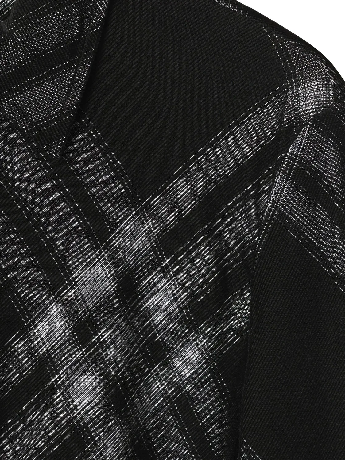 Рубашка с длинными рукавами в клетку Burberry, черный — фото 4