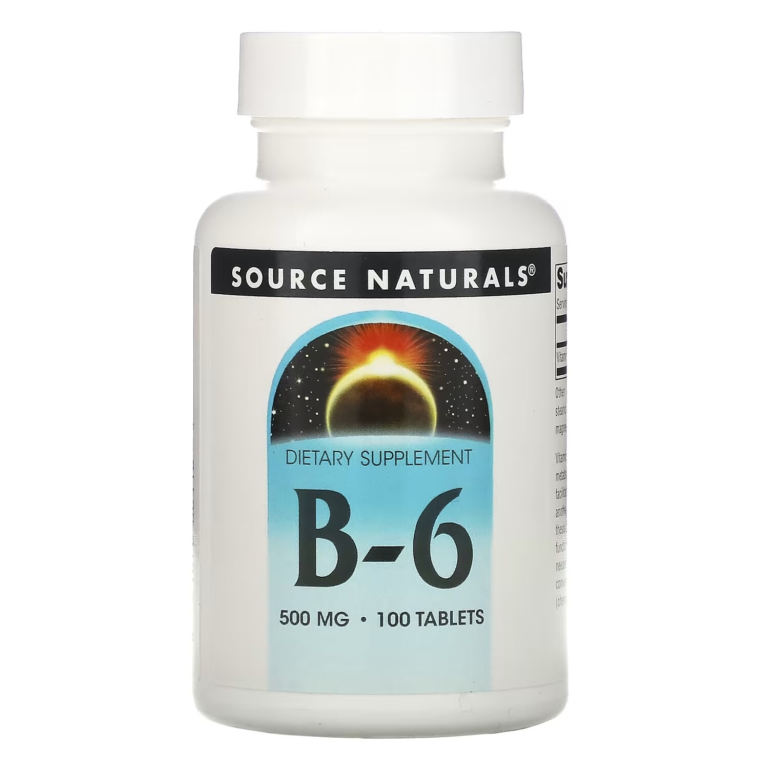 

Source Naturals В6 500 мг, 100 таблеток