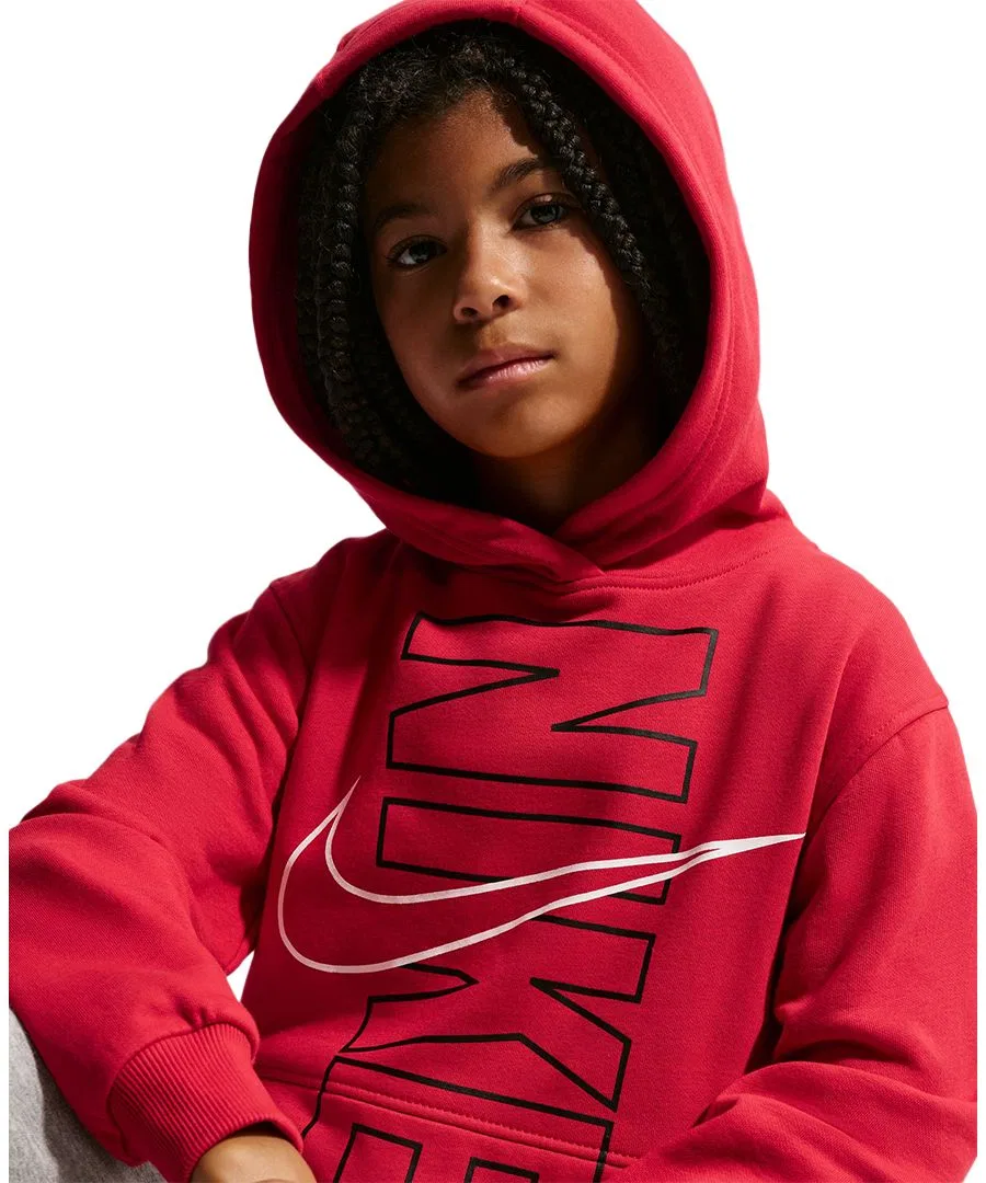 Худи из флиса с длинным рукавом Club Fleece Nike, Gym Red — фото 4