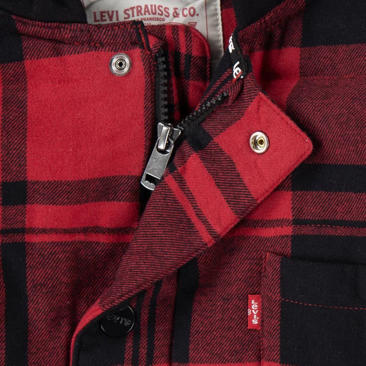 Куртка-Рубашка с синтетическим наполнителем, большие размеры, 8-20 Levi's, Black - Charcoal — фото 3