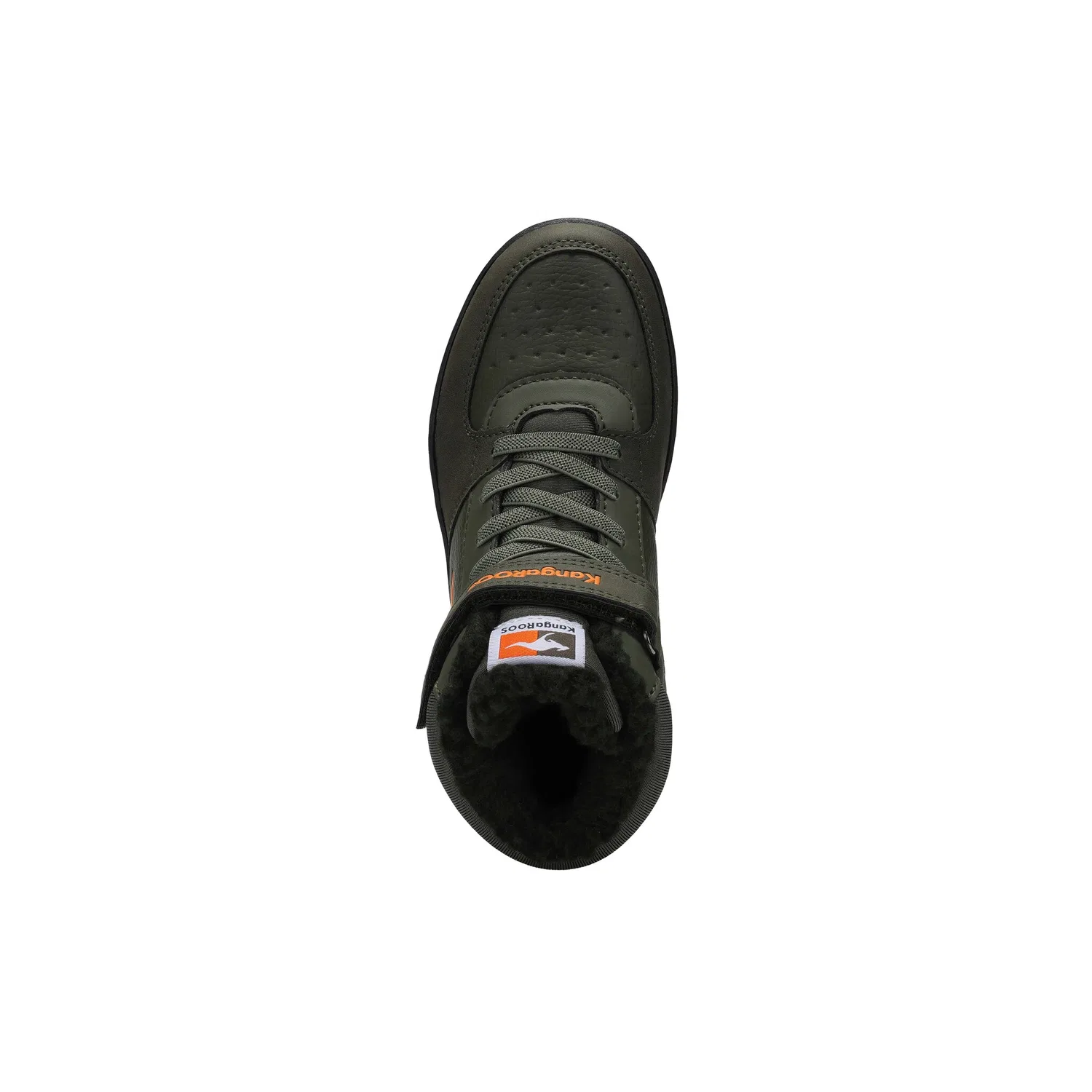 Детские кроссовки с капюшоном KangaROOS K-CP Bound Mid EV, Military Green/Flame — фото 4