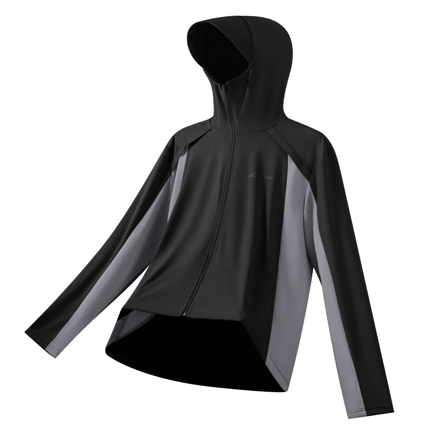 Детская ветровка с защитой от солнца MINISO, Black With Black And White Smiling Face Chest Logo