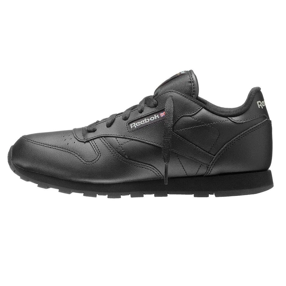 Детские кожаные кроссовки Reebok Classic Leather, Schwarz — фото 3
