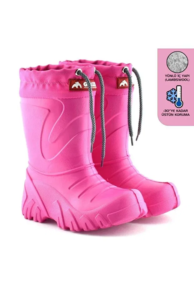 Детские сапоги для мальчиков с принтом Grizzly eva kids furry navy blue rain boots Lemigo, Multicolor