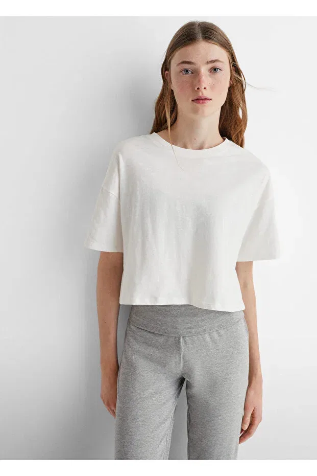 Детские леггинсы для девочек прямые Mango Kids, Light Gray — фото 2