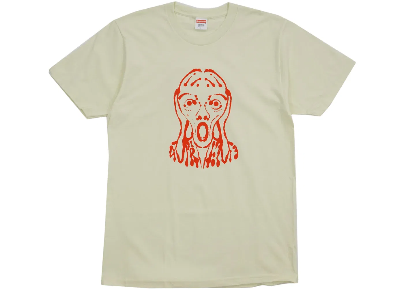 Мужская футболка с принтом Supreme Tee Supreme, Pale Yellow