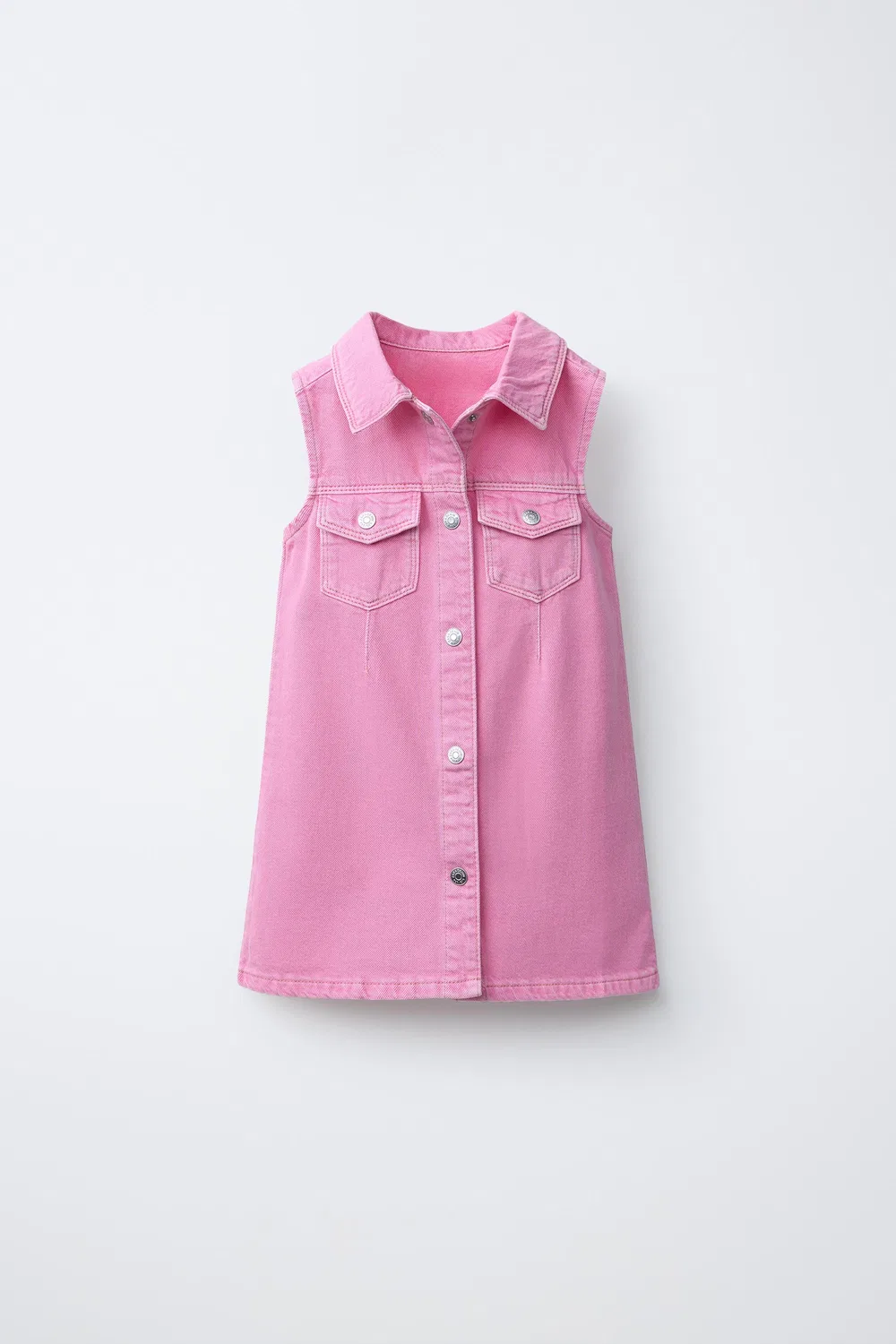 Джинсовое платье-скейтер ZARA, Pink