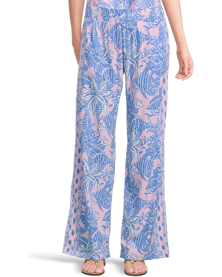 

Брюки Lilly Pulitzer Bal Harbour Stretch Palazzo, цвет Conch Shell Pink Up Scale Engineered Pant