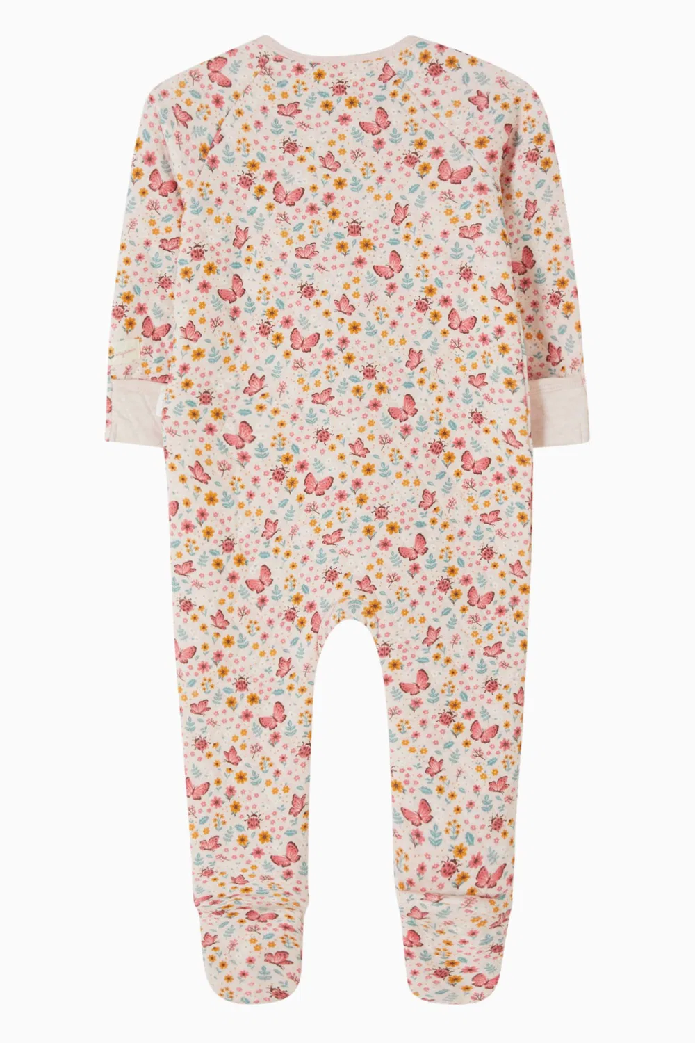 Спальный комбинезон стеганый на молнии Purebaby, розовый — фото 2