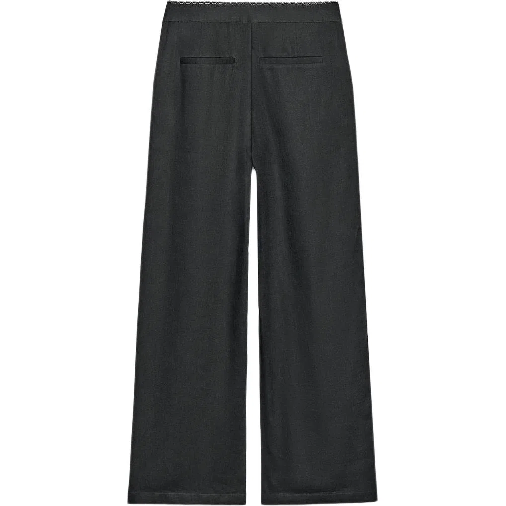 Женские брюки повседневные умеренного прямого кроя Coal Gray ZARA, Coal Gray — фото 3