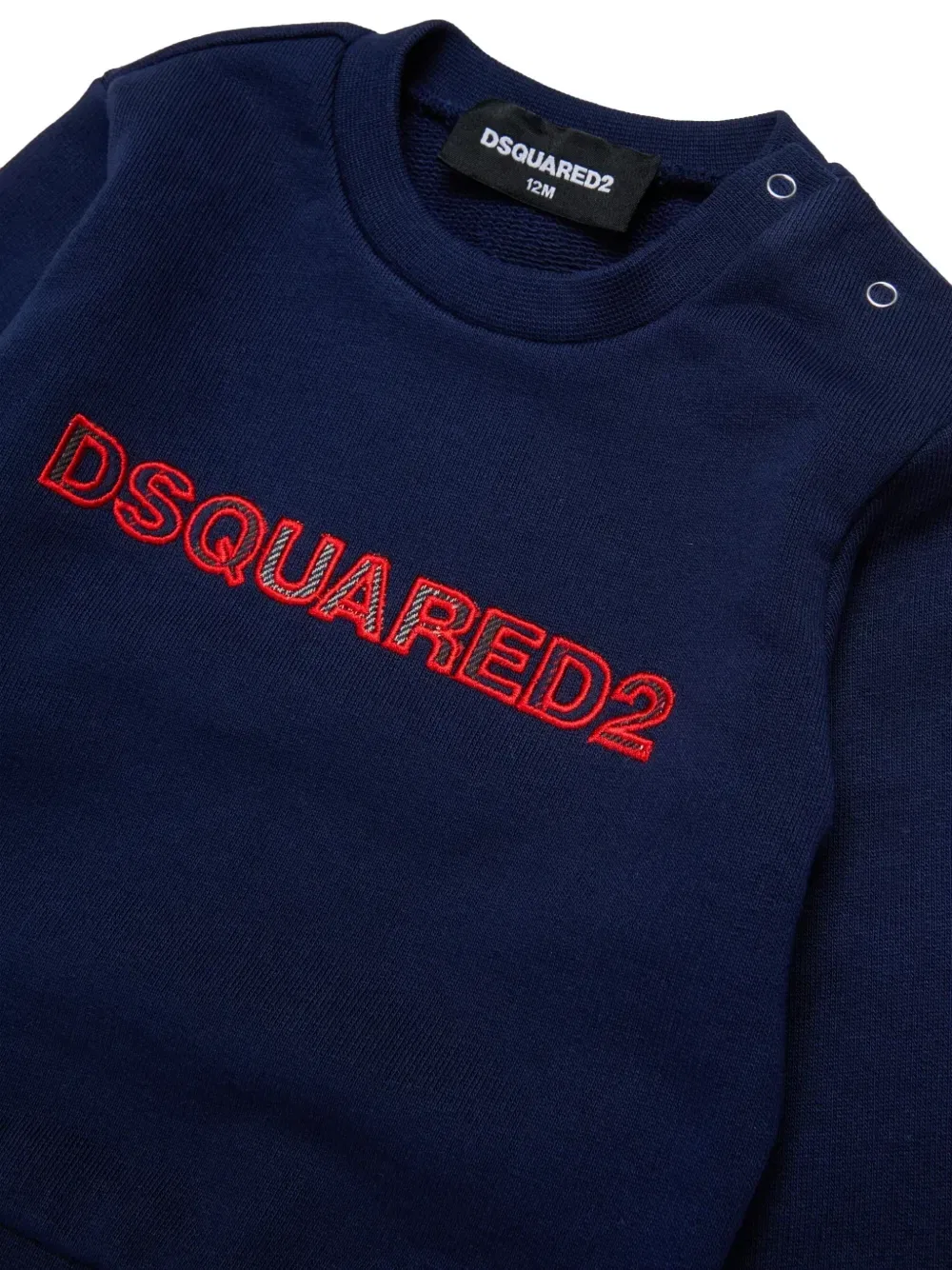 Толстовка на кнопках с вышитым логотипом Dsquared2 Kids, синий — фото 3