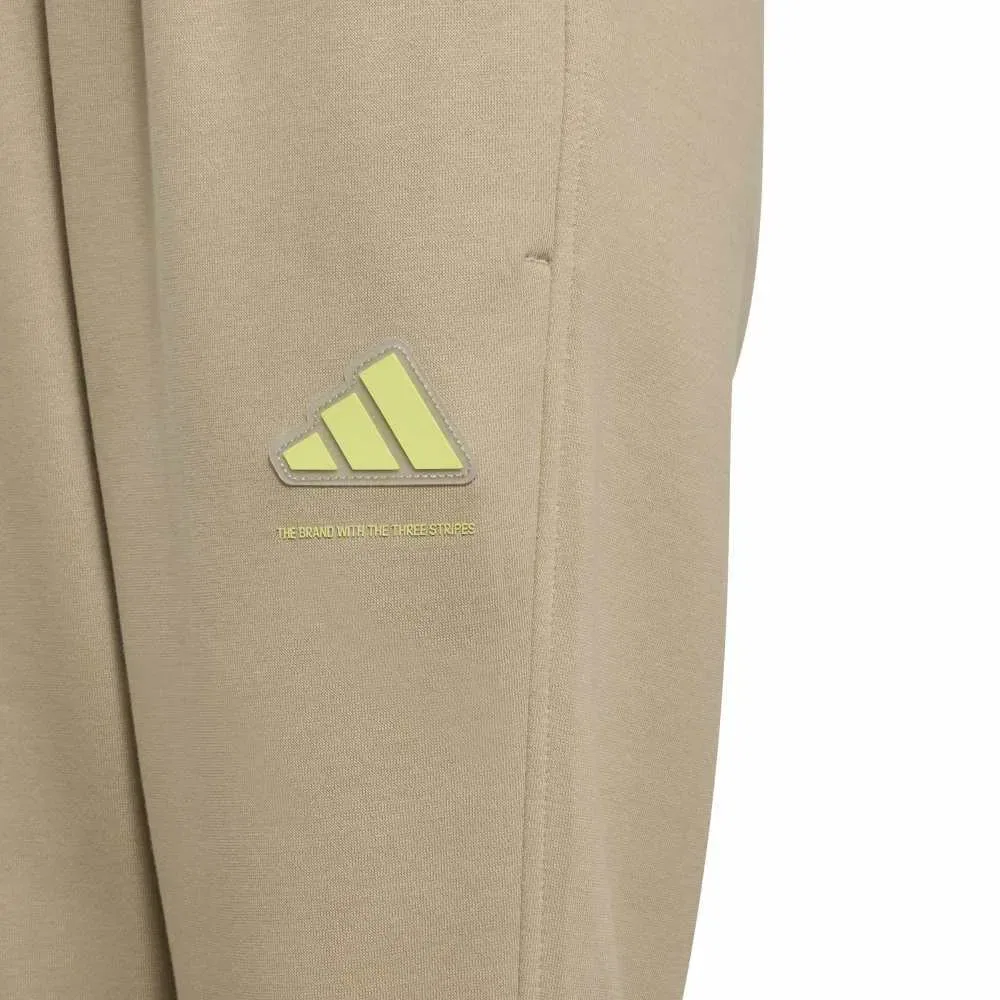 Детские спортивные штаны из флиса с принтом Slogan Fleece Adidas, Beige — фото 3